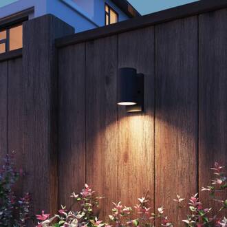 Calex buitenwandlamp Alba GU10, downlight, zwart, sensor