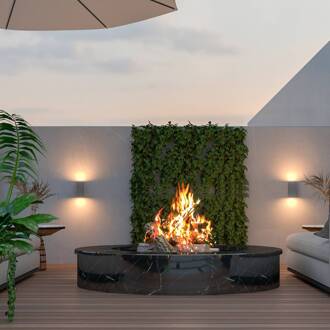 Calex buitenwandlamp GU10, omhoog/omlaag, hoogte 15 cm, antraciet antracietgrijs