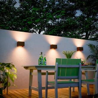 Calex buitenwandlamp Rechthoek Up hoogte 10cm roestbruin