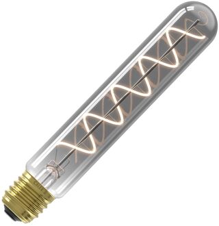 Calex Calex LED Buislamp - T32x185 - Titaniumkleur - E27 - 4W - 136LM - Dimbaar - Glas - Grijs - H18.5 Cm