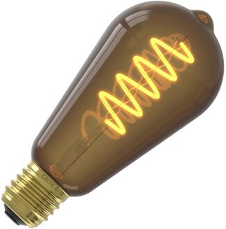 Calex Filament LED Lamp - E27 - ST64 - Natural - E27 - Warm Wit - 4W Zwart