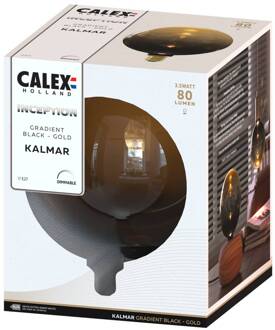 Calex Inception LED bol E27 G200 3W 1.800K dim zwart/goud