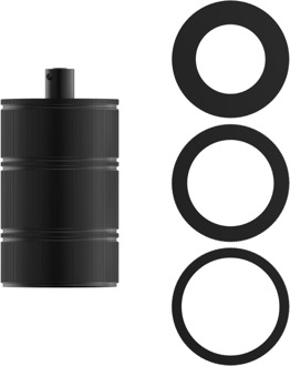 Calex | Lamphouder | E27 fitting | Aluminium | 3-rings model | Mat Zwart | 60W