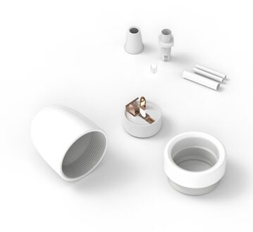 Calex lamphouder E27 keramiek wit