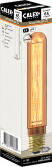 Calex LED buislamp - T30x185 - goudkleur - E27 - 2.3W - 65LM - dimbaar Goudkleurig