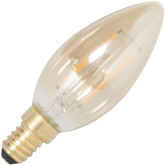 Calex Led Filament Kaarslamp E14 2w 2100k Goud 130lm Transparant