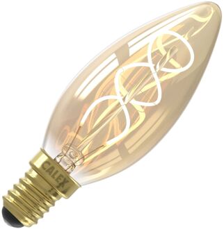 Calex | LED filament | Kleine fitting E14 | B35 | Kaars | Goud | 2.5W