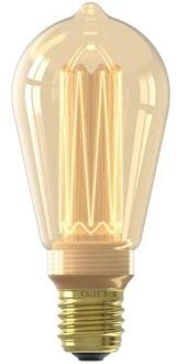 Calex LED Glasfiber Rustiek ST64 E27 3.5W 100lm Goud 1800K dimbaar Transparant