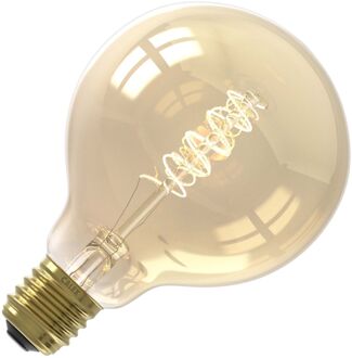 Calex LED globe - G95 - goudkleur - E27 - 5.5W - 470LM - dimbaar Goudkleurig
