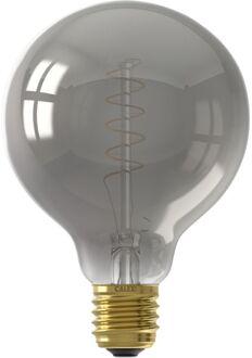 Calex LED globe - G95 - titaniumkleur - E27 - 4W - 136LM - dimbaar Grijs