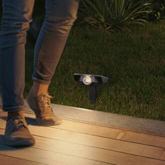 Calex LED-prikspot op zonne-energie Padoa, set van 2, zwart