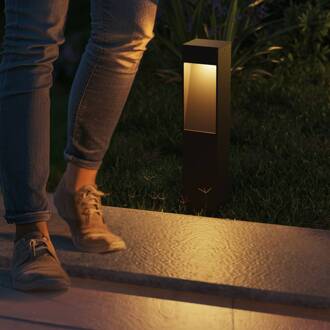 Calex LED sokkellamp Terni, zwart aluminium, IP65