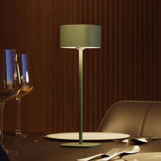 Calex LED-tafellamp op accu Serino, groen, aluminium, 2.700 K