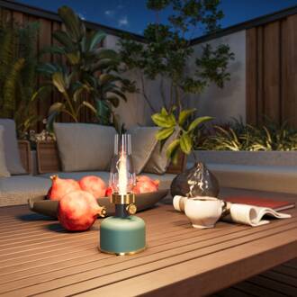 Calex LED tafellamp op batterijen Lavinio, groen, dimbaar groen, transparant