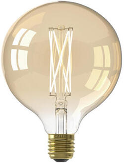 Calex LED volglas LangFilament Globelamp 220-240V 4.5W 470lm E27 G125, Goud 2100K Dimbaar - - Breedte: