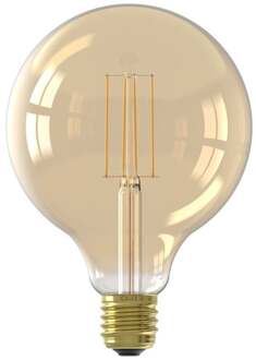 Calex LED volglas LangFilament Globelamp 220-240V 4.5W 470lm E27 G125, Goud 2100K Dimbaar Multikleur