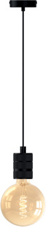 Calex | Pendule | Aluminium | Mat Zwart | 3-rings model | 1,5M kabel | E27 fitting