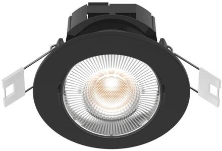 Calex Slimme Inbouwspot - Smart LED Downlight Dimbaar - WiFi Spot - Kantelbaar - Warm Wit Licht 5W - Zwart