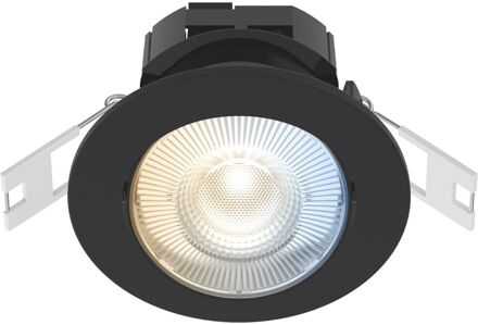 Calex Slimme Inbouwspot - Smart LED Downlight Dimbaar - WiFi Spot - Kantelbaar - Warm Wit Licht 5W - Zwart