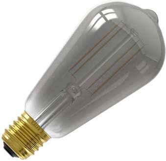 Calex Slimme Lamp - Wifi LED Filament Verlichting - E27 - Rustiek Smart Bulb Titanium - Dimbaar - Warm Wit licht - 7W