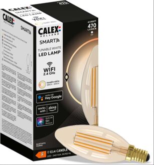 Calex | Smart | E14 fitting | Kaars | B35 | Goud | 4.9W | Bediening app