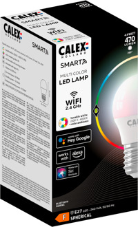 Calex | Smart | E27 fitting | Globe | G125 | RGB | 5.5W | Bediening app