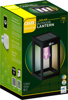 Calex Smart Outdoor Solar - Wandlamp Lanataarn - RGB en CCT - Zwart