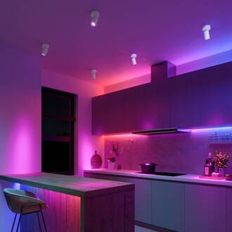 Calex Smart plafondspot, wit, Ø 10 cm, 1-lamp, GU10-LED RGBW