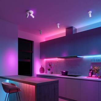 Calex Smart plafondspot, wit, Ø 21 cm, 3-lamps, GU10-LED RGBW