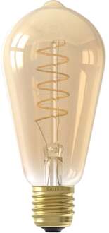 Calex Spiraal Filament LED Lamp - E27 - Rustiek - Vintage Lichtbron - Goud - Warm Wit Licht - Dimbaar - 3.8W Goudkleurig