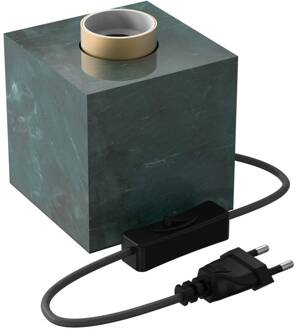 Calex Square Marble tafellamp, groen groen, goud