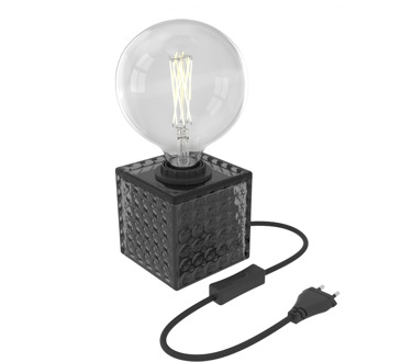 Calex | Tafelarmatuur | Glas | Zwart | E27 fitting