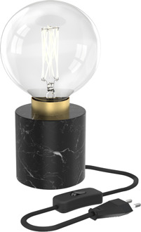 Calex Tafellamp Zwart - Marmer - 9x9x9cm (BxHxD)