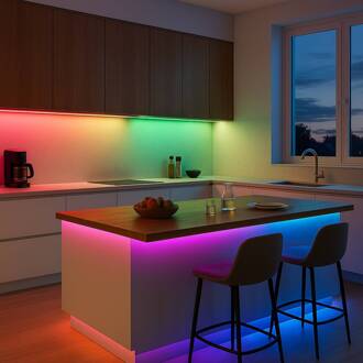 Calex Vista LED strip, lengte 20 m, RGB, CCT-afstandsbediening wit
