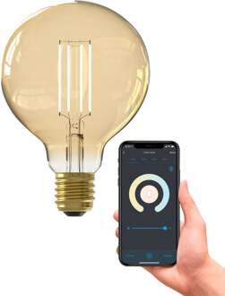 Calex wifi Smart G95 Globelamp Goud Filament E27