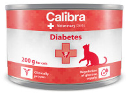 Calibra Veterinary Diets Diabetes natvoer kat 24 x 200 g