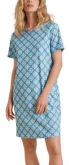 Calida Daylight Dreams Short Sleeved Nightdress * Actie * Versch.kleure/Patroon,Blauw - X-Small,Small,Medium