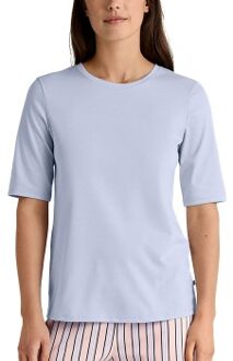 Calida Favourites Sleep Cotton Shirt Short-Sleeve * Actie * Wit,Blauw - X-Small,Small,Medium,Large,X-Large