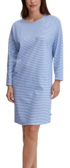 Calida Lovely Nights Long Sleeve Nightdress * Actie * Blauw - X-Small,Small,Medium,Large,X-Large