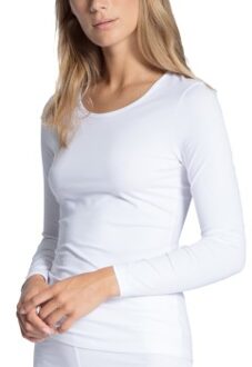 Calida Natural Comfort Top Long Sleeve Zwart,Wit - XX-Small,X-Small,Small,Medium,Large