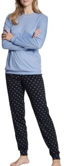 Calida Night Lovers Pyjama With Cuff Blauw,Beige,Geel - X-Small,Small,Medium,Large,X-Large