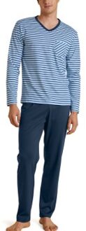 Calida Rekax Streamline V Neck Long Pyjama * Actie * Versch.kleure/Patroon,Blauw - Medium,X-Large