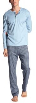 Calida Relax Choice Long Sleeve Pyjama Blauw - Small,Medium,Large,X-Large,XX-Large