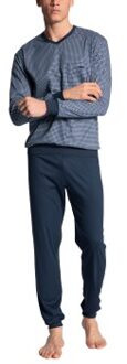 Calida Relax Choice Pyjama With Cuff Blauw - Small,Medium,Large,X-Large,XX-Large