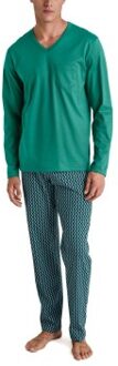 Calida Relax Imprint 3 Pyjamas Blauw,Versch.kleure/Patroon,Groen - Small,Medium,Large,X-Large,XX-Large