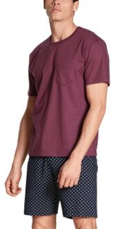 Calida Relax Imprint Men Short Pyjama * Actie * Rood - Small
