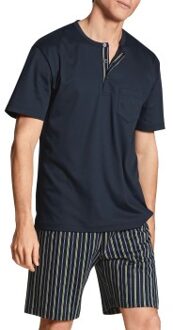 Calida Relax Streamline Basic Short Pyjama CL1 Versch.kleure/Patroon,Blauw,Groen - Small