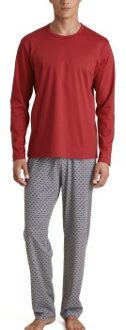 Calida Relax Streamline Long Pyjama * Actie * Versch.kleure/Patroon,Rood - Medium,Large,X-Large