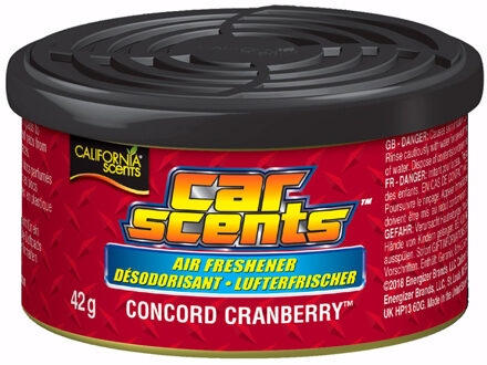California Scents Luchtverfrisser Concord Cranberry Blikje 42gr CDCRANBERRY