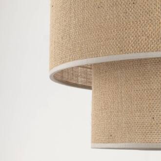 Calisto vloerlamp, jute, cilinder, naturel bruin, hoogte 155 cm natuurlijk bruin, zwart